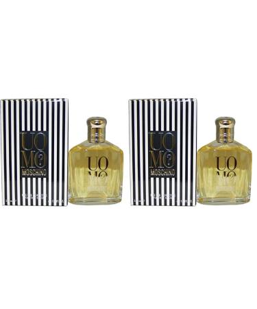 MOSCHINO Uomo Eau De Toilette Spray for Men 4.2 Ounce (Pack of 2) Wood 4.2 Fl Oz (Pack of 2)