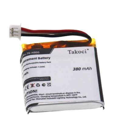 Replacement Battery for Logitech H800 fits Part No. 533-000067 AHB472625PST L/N: 1109 L/N: 1110 380mAh/4.2V