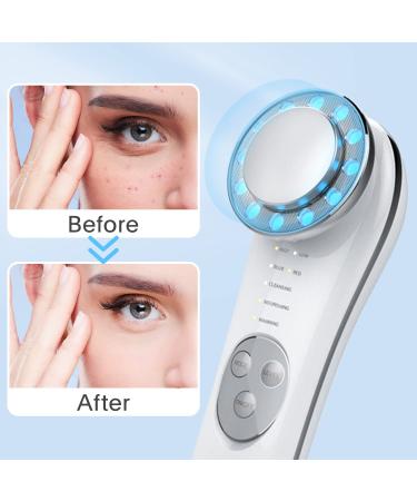 Facial Massager & Skin Care Tools 7 in 1 High Frequency Galvanic Machine Off-White - Buy Online on GoSupps.com