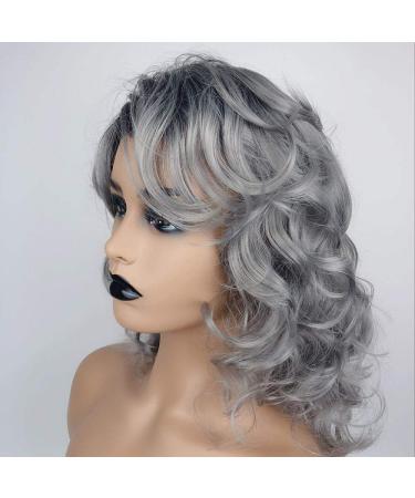 Buy European & American Short Curly Gray Ash Chemical Fiber Wig for Women | Headgear | Best Quality & Style - Buy Online on GoSupps.com