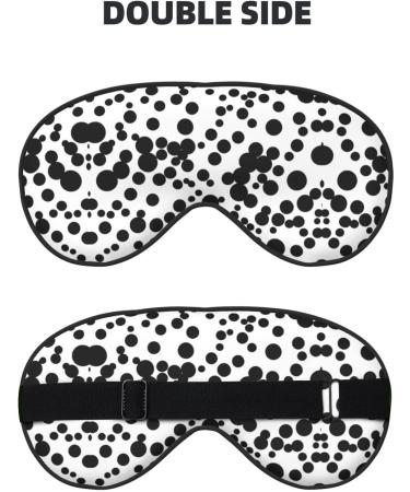SSIMOO Black & White Big Dot Sleep Mask - Adjustable Breathable & Fashionable Eye Mask for Comfortable Sleep | International Shipping Available - Buy Online on GoSupps.com
