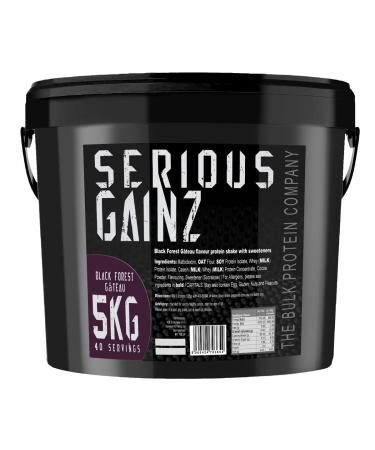 The Bulk Protein Company - Serious Gainz Mass Gainer Protein Powder Black Forest Gateau 5kg Black Forest Gateau) 5kg