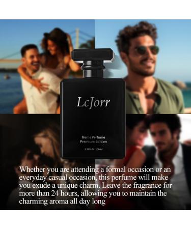 LcJorr Men's Premium 3.38oz 100ml pattern gift box packaging delicate and beautiful appearance fragrance lasting more than 24 hours suitable for men of all ages suitable for Valentine's Day - Buy Online on GoSupps.com