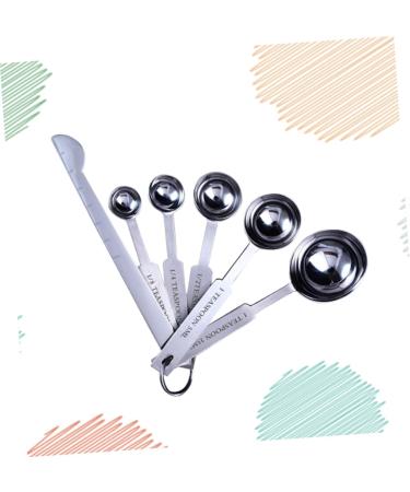 Zerodeko 6pcs Salt Measuring Mugs Handle Measuring Spoons & Cups Ingredient Jars Baking Measuring Spoon Coffee Measuring Liquid Measuring Cups Soup Serving Spoons Measure Coffee Spoon Scale 14.2*4.6CM Silver - Buy Online on GoSupps.com