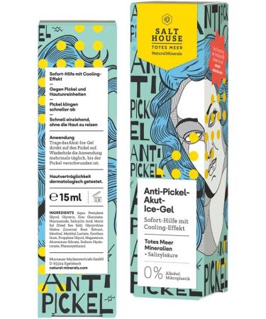 Salthouse Natural Minerals Acute Pimple Relief Ice Gel - Instant Relief with Cooling Effect - For Acute Pimples and Blemishes - 15ml - Buy Online on GoSupps.com