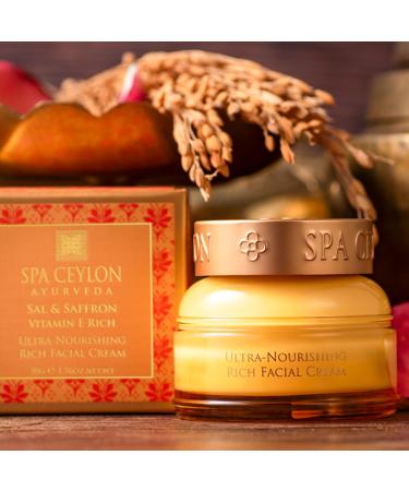 SPA CEYLON Sal and Saffron Vitamin E Ultra Nourishing Cream | Deep Hydration for Dry Skin - International Shipping - Buy Online on GoSupps.com
