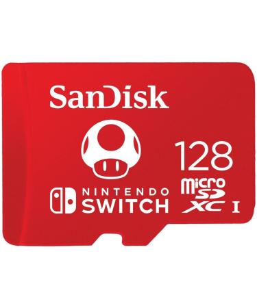 SanDisk 128GB microSDXC-Card, Licensed for Nintendo-Switch - SDSQXAO-128G-GNCZN Super Mario Super Mushroom 128GB