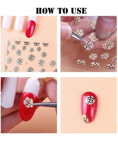Manicure DIY Tips Flowers Leaf Abstract Woman Nail Stickers(06) Style6 - Buy Online on GoSupps.com