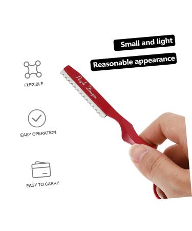 Minkissy 11-Part Hair Cutting Tool Holder Set - Premium Hair Razors & Thinning Tools - 17.5x2cm Red - International Shipping Available - Buy Online on GoSupps.com