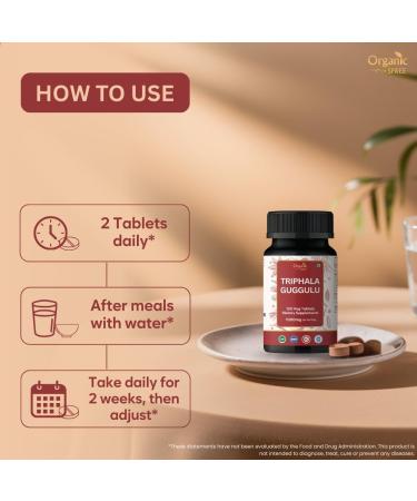 ORGANIC SPREE Haritaki & Triphala Guggulu USDA Organic Terminalia Chebula 120 Tablets & Ayurvedic Gut Blend Supports Digestive Health* - Buy Online on GoSupps.com