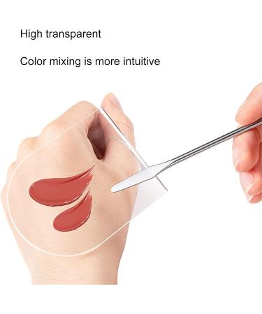 Cosmetic Acrylic Mixing Palette - Transparent Mixing Tray & Spatula Set for Makeup & Nail Art | International Shipping - Buy Online on GoSupps.com