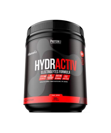 ProteinCo | Hydractiv | 1711mg of Electrolyte Powder | Fibersol-2 & Himalayan Pink Salt | Stevia | Sugar Free (320 g Plain) Plain 320 g