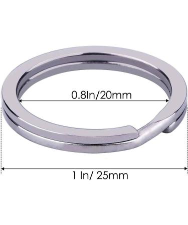 10 Pack 1 Inch Silver Flat Key Rings - Metal Keychain Split Rings for Home, Car, Office Keys - Buy Online on GoSupps.com