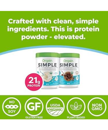 Orgain Nutrition Simple Organic Plant Protein Powder - Vanilla 1.25 LB - Buy Online on GoSupps.com