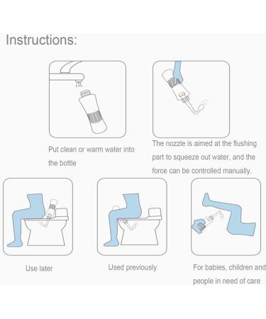 Brigtviee Portable Peri Bottle - Intimate Shower Bidet for Travel | 500ml Capacity 75 Angle & Storage Bag - Buy Online on GoSupps.com