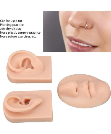 Hywhuyang 3D Silicone Nose & Mouth Model - Realistic Display Props for Earrings & Jewelry - Perfect for Ear Hole Stinging & Seam Exercises - Light Skin Tone - Buy Online on GoSupps.com