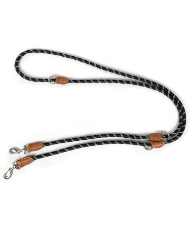 TRHIMLSBRAD Adjustable Dog Leash - 3m x 14mm for Large & Medium Dogs | Multifunctional Robust Double-Leash in Black - Buy Online on GoSupps.com