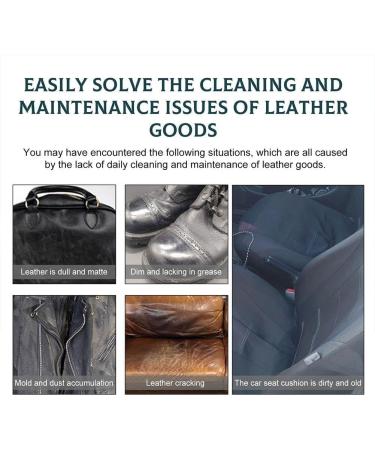 Leather Care Cream Leather Scratch Repair Remove Cleaning Moisturizing Leather Cracking Maintenance H8x6 d Stains Ointment and Brush - Buy Online on GoSupps.com