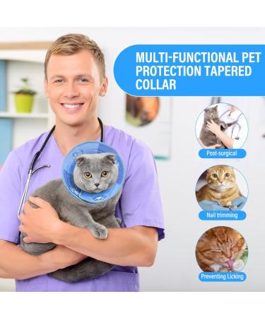 Lufeis Adjustable Cat Cone Collar for Recovery - Soft Elizabethan Collar for Cats & Puppies - Prevent Biting & Licking - Size Medium - Buy Online on GoSupps.com