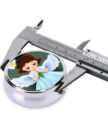 Cute Little Angel Portable Metal Pill Box | Mini 3-Compartment Design for Travel | Handy & Stylish Pill Organizer - Buy Online on GoSupps.com