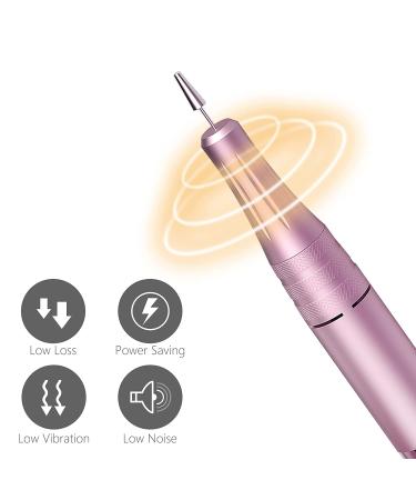 Rechargeable Electric Nail Drill with Nail Lamp & 6 Drill Bits - 35000 rpm Portable Nail File for Acrylic & Gel Nails - Professional Manicure Pedicure Tool in Pink - Buy Online on GoSupps.com