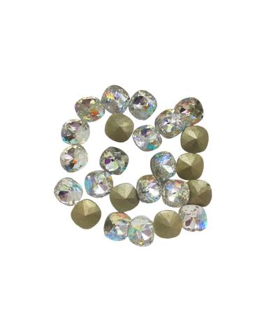 dijiusidy Nail Rhinestones Manicure Decorations Multiple-Shape Multi-color Glass DIY Decor Stickers Eye-catching Beauty Tools 8mmLarge Fang