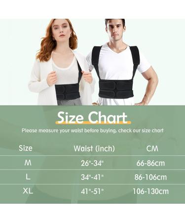 Adjustable Back Support Brace Posture Corrector for Women and Men - Upper Back Straightener - Relief Neck, Back, and Shoulder Pain (Size L) - Buy Online on GoSupps.com
