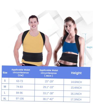 Beavorty Hunchback Belt Support & Posture Straightener for Heating Pad - Upper Back Support Bracket for Men - Black Fabric - Buy Online on GoSupps.com