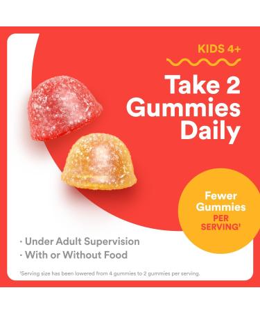Smarty Pants Kids Multivitamin Gummies Improved Formula Omega 3 DHA/EPA Vitamins D3 C B12 B6 Vitamin A K & Zinc Gluten Free 60 Gummies - Three Fruit - Buy Online on GoSupps.com