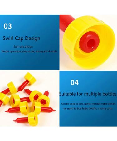 Pritchard Nipple Set for Small Animals - Soft Rubber Milk Feeding Pacifier - Fits Sprite, Coke, Soda Bottles - 8 Pcs - Buy Online on GoSupps.com