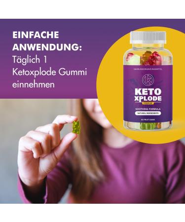 Buy Ketoxplode Gummi Bears - Natural Herbal Flavor | 60 Fruit Gummies for Keto Diet | International Shipping Available - Buy Online on GoSupps.com