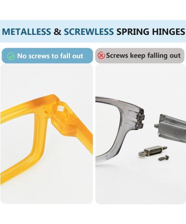 Eyekepper Oversize Reading Glasses - 6 Pack Screwless Spring Hinges for Wide Face +1.50 | Stylish & Comfortable Readers in Mixed Colors - Buy Online on GoSupps.com