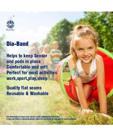 Comfortable Dia Band for Kids | Glucose Sensor Protection Bracelet for Freestyle Libre Medtronic Dexcom & Omnipod | Reusable XL Size (21-23 cm) - Buy Online on GoSupps.com