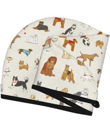 Hair Towel Wrap for Quick Drying | Button Design Towel Turban for Fast Hair Care | Perfect for Pets & Dog Owners - Buy Online on GoSupps.com