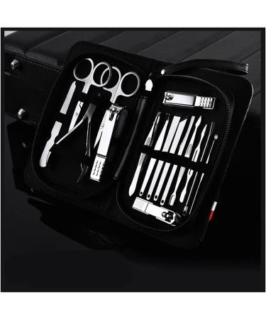 Nail Clippers Set Built-in Nail File Beauty Nail Stainless Steel Nail Clippers Set for Woman and Man 16-Piece Black - Buy Online on GoSupps.com