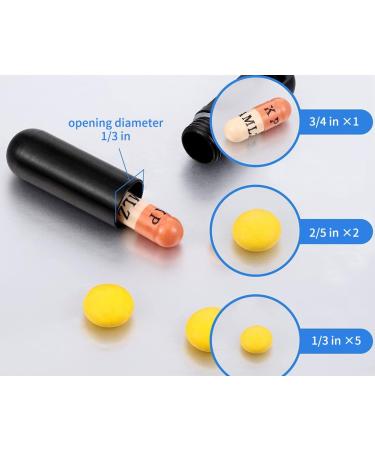 Portable Waterproof Pill Holder Keychain Black Travel Pill Organizer for Purse & Pocket - Buy Online on GoSupps.com