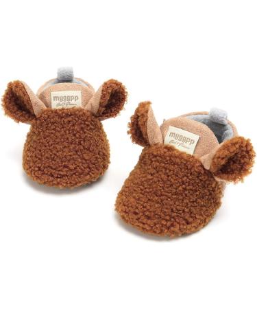 LACOFIA Baby Anti-Slip Soft Sole Winter Booties 12-18 Months - Brown - Buy Online on GoSupps.com