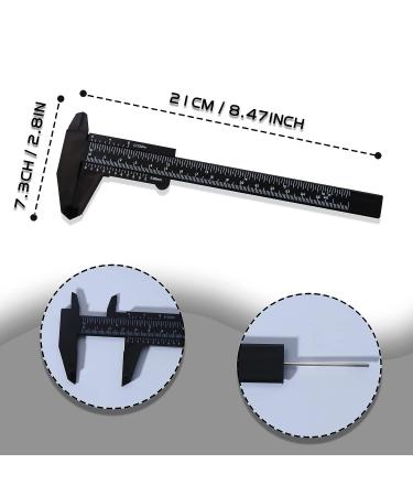 6 Inch Eyebrow Measuring Ruler Set - Brow Mapping Tool for Precision Tattoo and Makeup - Mini Vernier Caliper Double Scale Plastic Ruler - 5PCS (Black) - Buy Online on GoSupps.com