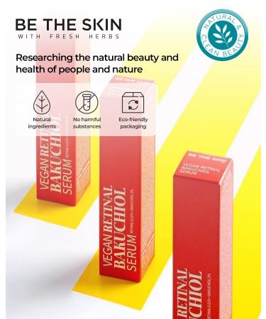 BE THE SKIN Vegan Retinal Bakuchiol Serum - Anti Aging Face Serum for Lines Wrinkles Pores - Gentle Skincare for Day & Night - Hypoallergenic Korean Skincare 0.68 oz. - Buy Online on GoSupps.com