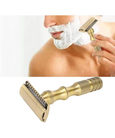 SYUULCOI Manual Beard Trimmer Double Replaceable Blades Prevent Slip Safe Men Beard Trimmer Tool for Home Travel - Buy Online on GoSupps.com