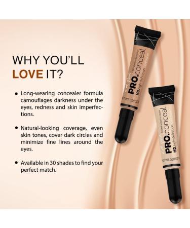 LA Girl Pro Conceal HD Concealer - Warm Sand | 7.9g | Highest Quality for Flawless Skin | Worldwide Shipping - Buy Online on GoSupps.com