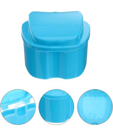 SUPVOX Denture Box - Blue Denture Teeth Storage Case with Net for Secure & Hygienic Storage | International Shipping Available - Buy Online on GoSupps.com