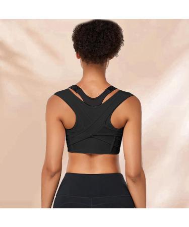 Spine Corrector - Adjustable Shoulder Brace for | Effective Back Corrector Braces for Women Men Black Large - Buy Online on GoSupps.com