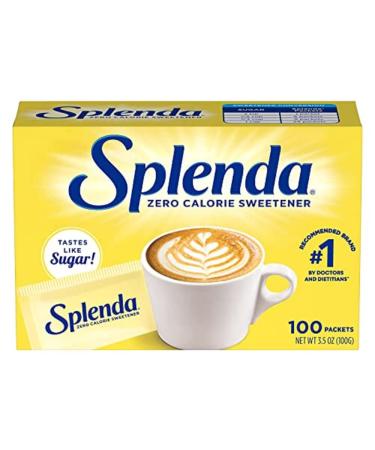 SPLENDA No Calorie Sweetener, Single-Serve Packets (100 Count), 3.5 Ounce 100 Count (Pack of 1)