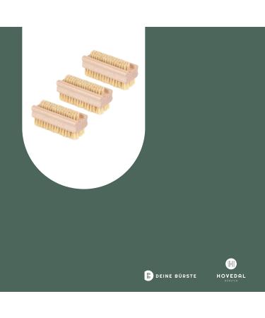Premium 3-Set Nail Brush Wooden Kit - Natural Bristle Hand and Nail Brushes Made in Germany for Effective Hand Washing & Grooming - Buy Online on GoSupps.com