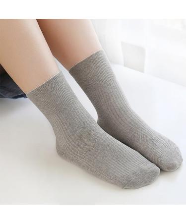 Ciieeo Combed Cotton Socks - 5 Pairs Diabetic & Maternity Above Ankle Crew Socks for Women | Breathable Foot Protection - Buy Online on GoSupps.com