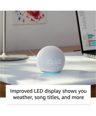 Echo Dot 5th Gen (2022) with Clock | Smart Speaker & Alexa | Cloud Blue - Buy Online on GoSupps.com