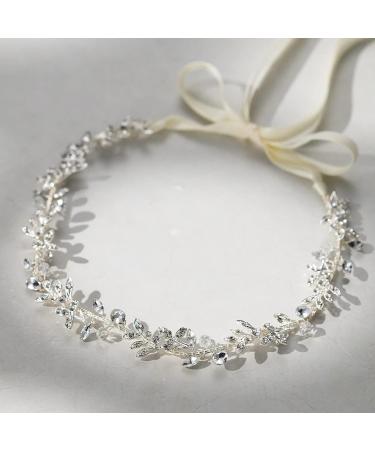 SWEETV Rhinestone Bridal Headband - Silver Crystal Wedding Hairpiece for Bride, Bridesmaid & Flower Girl - Buy Online on GoSupps.com