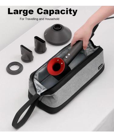 Travel Organizer Bag Compatible with Dyson Supersonic Hair Dryer Portable Travel Storage Bag for Hair Dryer and Attachments (Grey) - Buy Online on GoSupps.com