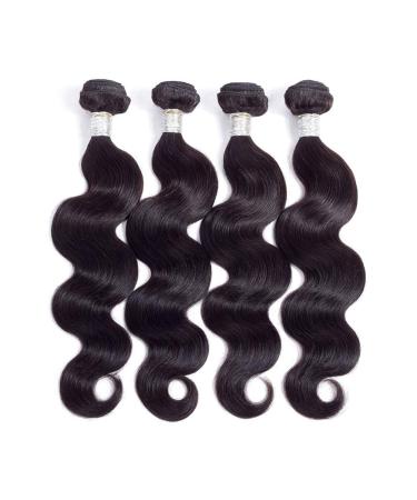 Vonar Hair 8A Brazilian Body Wave Bundles 14 16 18 20inches Human Hair Weave Unprocessed Body Wave Human Hair Bundles Brazilian Body Wave Virgin Hair Extensions Natural Color body14 16 18 20 body wave
